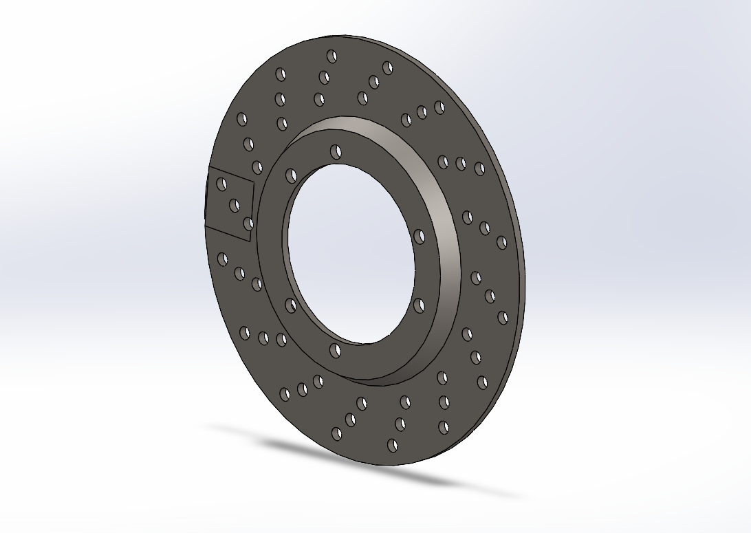 Previous front brake rotor with stepped geometry